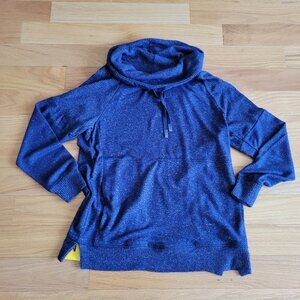 Member's Mark - Women's M Blue Ribbed Cowl Neck Sweatshirt Fav Lounge Top